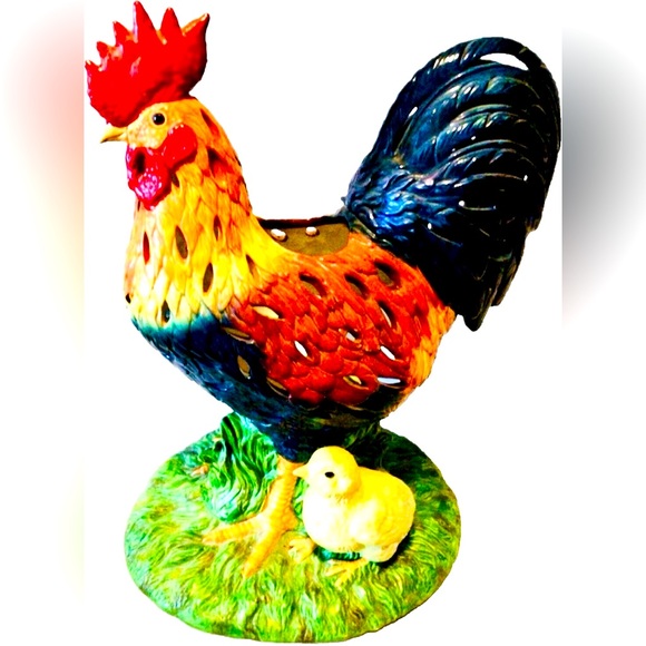 Partylite Rooster with Chicks Tealight Candleholder, NWOT - Picture 2 of 5